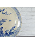 Japanese Hand-Painted Blue and White Porcelain Charger Plate with Foliage Décor-6. Asian & Chinese Furniture, Art, Antiques, Vintage Home Décor for sale at FEA Home
