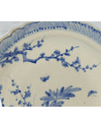 Japanese Hand-Painted Blue and White Porcelain Charger Plate with Foliage Décor-7. Asian & Chinese Furniture, Art, Antiques, Vintage Home Décor for sale at FEA Home