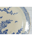Japanese Hand-Painted Blue and White Porcelain Charger Plate with Foliage Décor-9. Asian & Chinese Furniture, Art, Antiques, Vintage Home Décor for sale at FEA Home