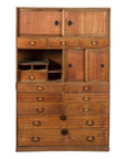 Meiji Kiri Wood Tansu Japanese Tea Cabinet-1. Asian & Chinese Furniture, Art, Antiques, Vintage Home Décor for sale at FEA Home