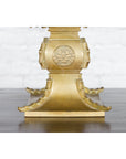 Japanese Meiji Period Brass Candle Holder with Scrolls and Medallions-10. Asian & Chinese Furniture, Art, Antiques, Vintage Home Décor for sale at FEA Home