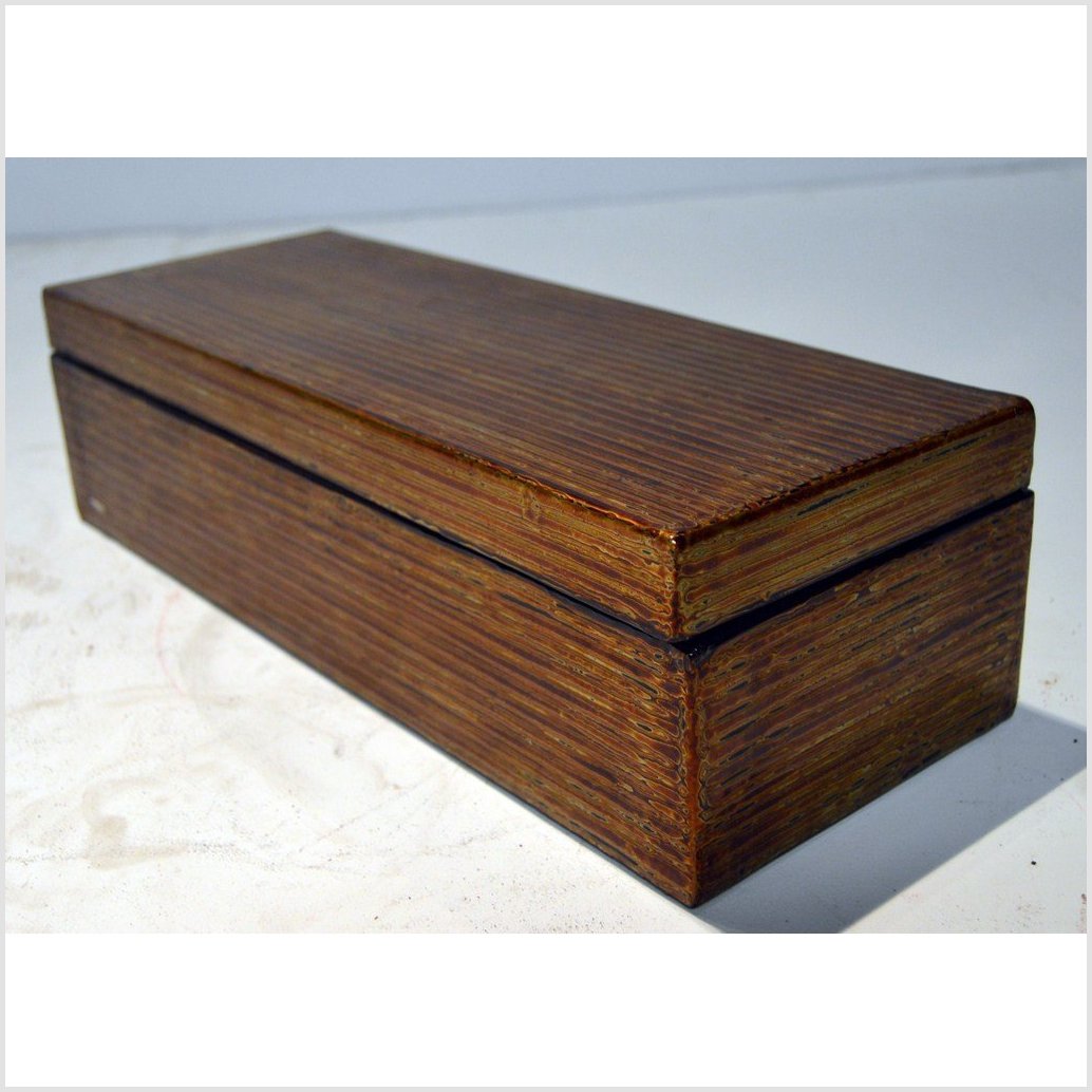 Japanese Negoro Lacquerware Stationery Box-3. Asian & Chinese Furniture, Art, Antiques, Vintage Home Décor for sale at FEA Home