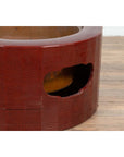 Japanese Taishō Period Early Red Lacquered Circular Hibachi, Early 20th Century-5. Asian & Chinese Furniture, Art, Antiques, Vintage Home Décor for sale at FEA Home