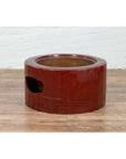 Japanese Taishō Period Early Red Lacquered Circular Hibachi, Early 20th Century-8. Asian & Chinese Furniture, Art, Antiques, Vintage Home Décor for sale at FEA Home