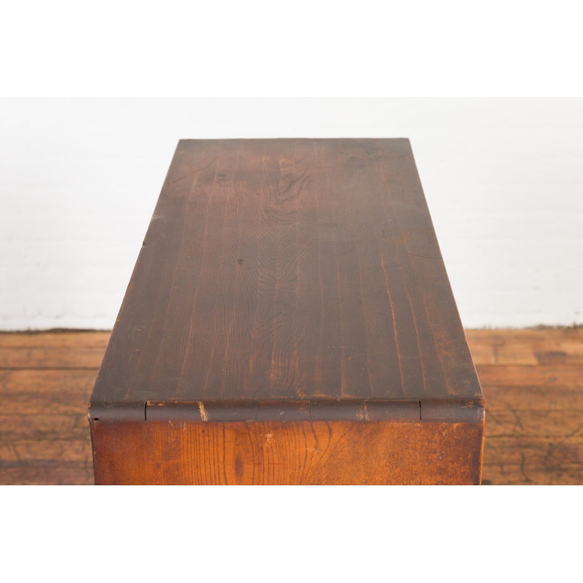 Japanese Taishō Period Open Bookshelf Sliding Doors, Curvy Shelf and Drawer-16. Asian & Chinese Furniture, Art, Antiques, Vintage Home Décor for sale at FEA Home