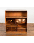 Japanese Taishō Period Open Bookshelf Sliding Doors, Curvy Shelf and Drawer-2. Asian & Chinese Furniture, Art, Antiques, Vintage Home Décor for sale at FEA Home