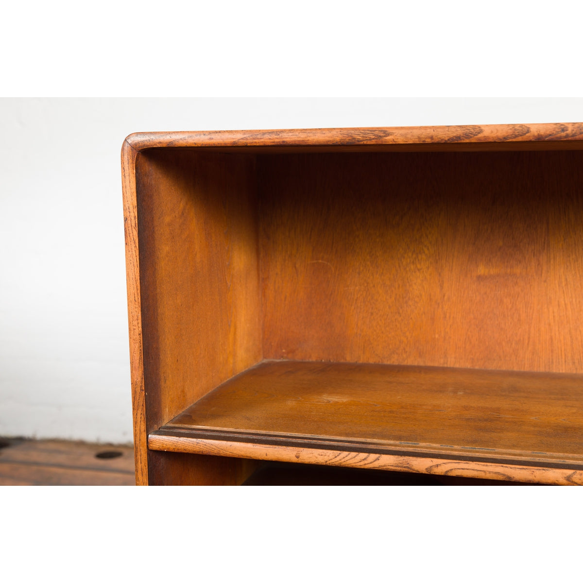 Japanese Taishō Period Open Bookshelf Sliding Doors, Curvy Shelf and Drawer-9. Asian & Chinese Furniture, Art, Antiques, Vintage Home Décor for sale at FEA Home