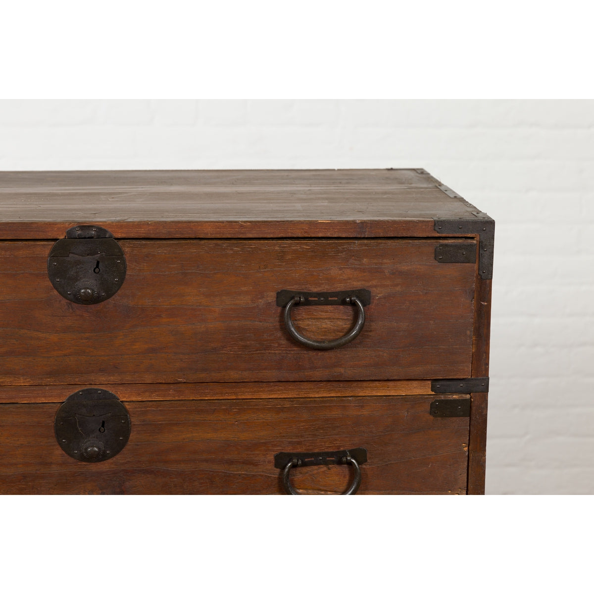 Japanese Taishō Tansu Chest in Isho-Dansu Style with Six Drawers and Safe-12. Asian & Chinese Furniture, Art, Antiques, Vintage Home Décor for sale at FEA Home