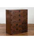 Japanese Taishō Tansu Chest in Isho-Dansu Style with Six Drawers and Safe-6. Asian & Chinese Furniture, Art, Antiques, Vintage Home Décor for sale at FEA Home