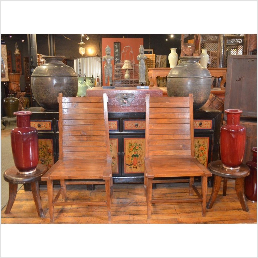 Java Teak Side Chairs-4. Asian & Chinese Furniture, Art, Antiques, Vintage Home Décor for sale at FEA Home