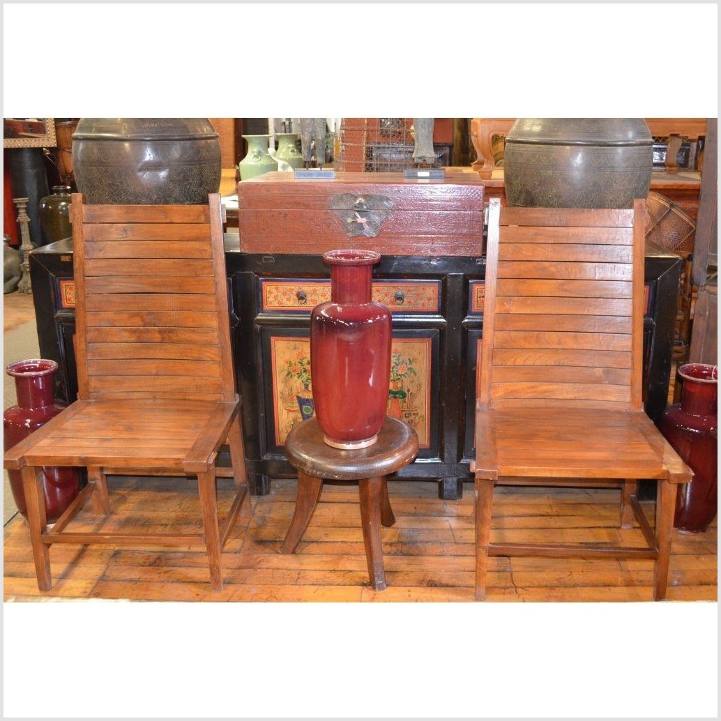Java Teak Side Chairs-5. Asian & Chinese Furniture, Art, Antiques, Vintage Home Décor for sale at FEA Home