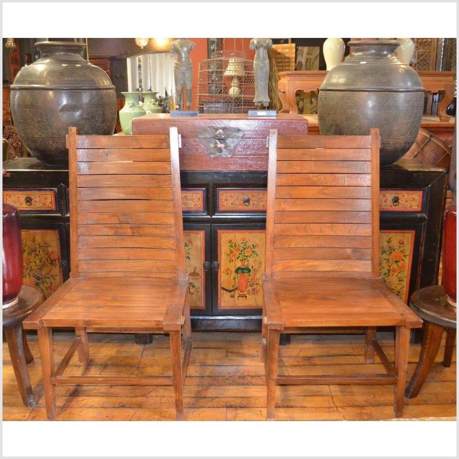 Java Teak Side Chairs-6. Asian & Chinese Furniture, Art, Antiques, Vintage Home Décor for sale at FEA Home