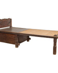 Javanese 19th Century Teak Wood Daybed with Storage and Hand Woven Rattan-1. Asian & Chinese Furniture, Art, Antiques, Vintage Home Décor for sale at FEA Home