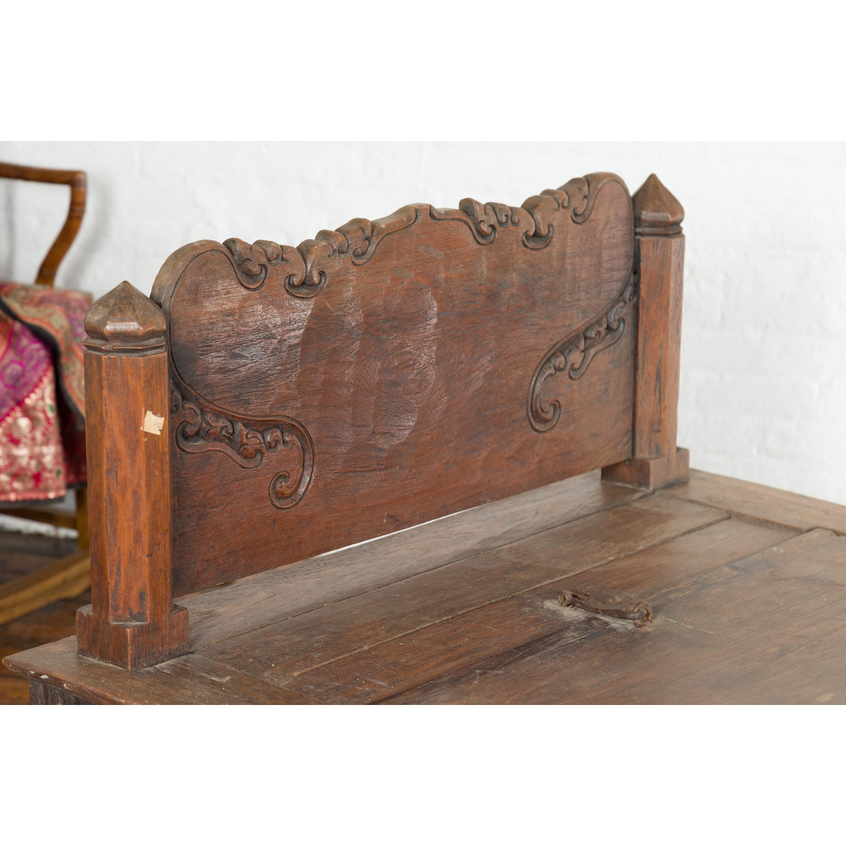Javanese 19th Century Teak Wood Daybed with Storage and Hand Woven Rattan-16. Asian & Chinese Furniture, Art, Antiques, Vintage Home Décor for sale at FEA Home