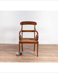 Javanese Antique Armchair with Carved Rail, Woven Rattan Seat and Curving Arms-4. Asian & Chinese Furniture, Art, Antiques, Vintage Home Décor for sale at FEA Home