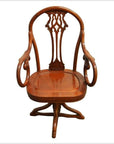 Javanese Swivel Desk Chair-2. Asian & Chinese Furniture, Art, Antiques, Vintage Home Décor for sale at FEA Home