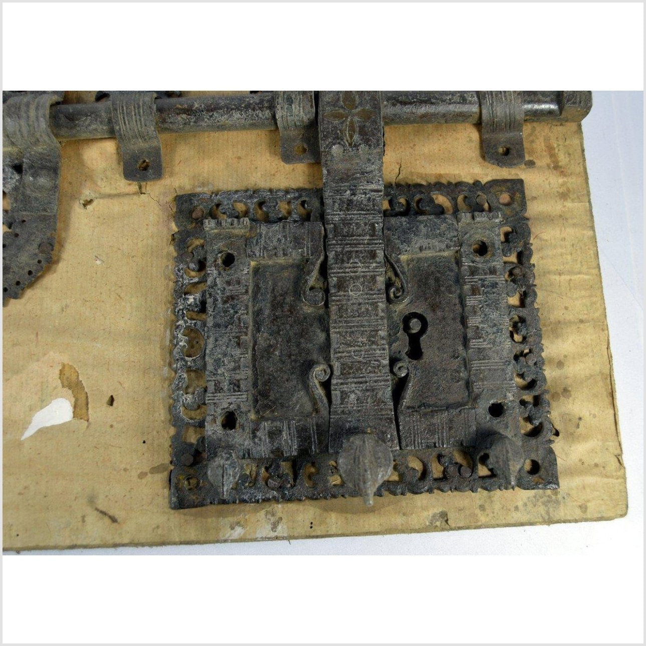 Kerala Metal Gate Lock-5. Asian & Chinese Furniture, Art, Antiques, Vintage Home Décor for sale at FEA Home