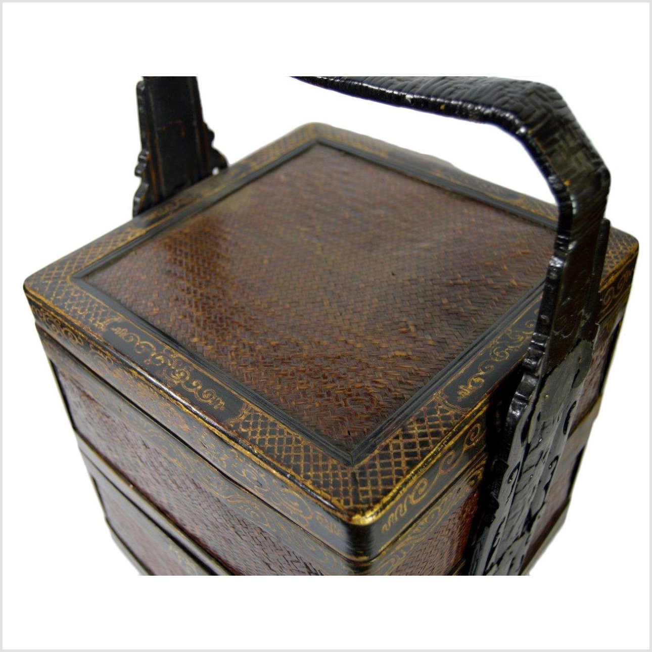 Lacquered Bamboo Wedding Basket-5. Asian & Chinese Furniture, Art, Antiques, Vintage Home Décor for sale at FEA Home