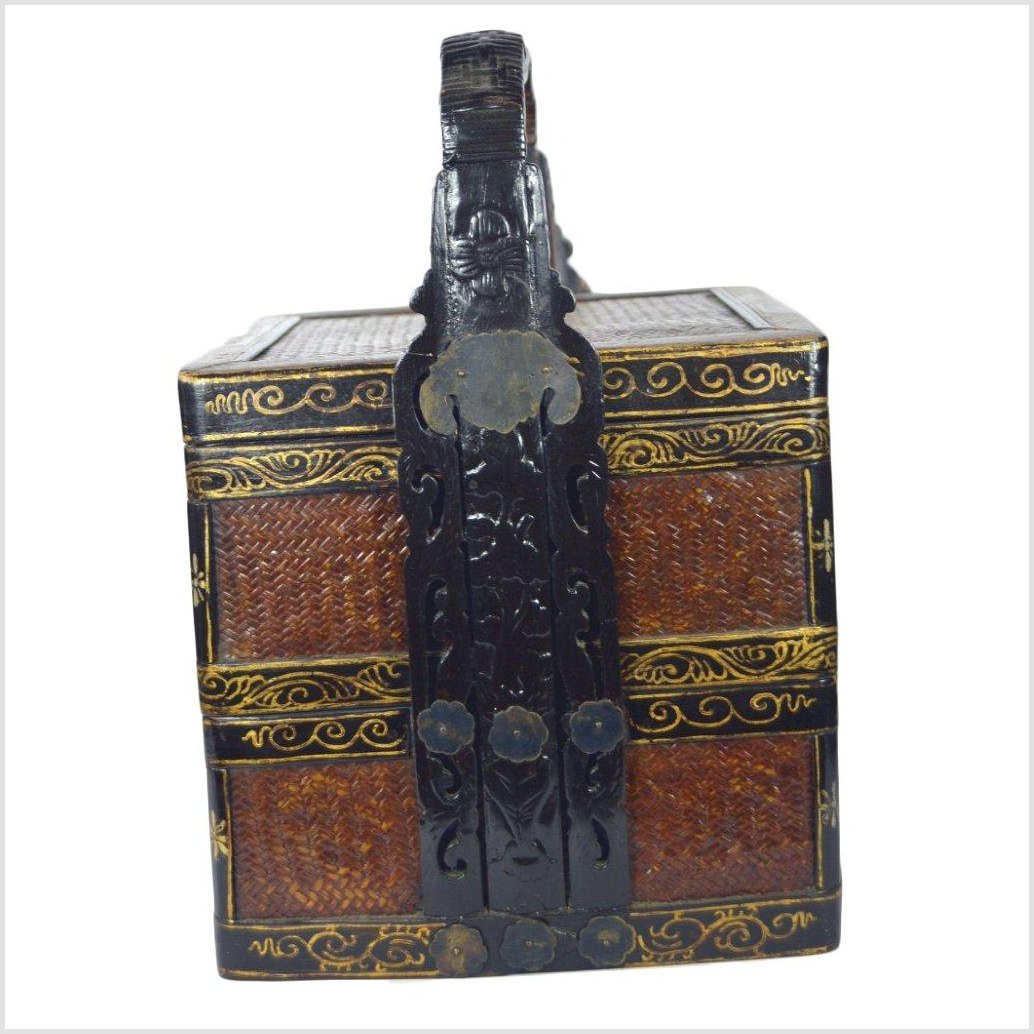 Lacquered Bamboo Wedding Basket-6. Asian & Chinese Furniture, Art, Antiques, Vintage Home Décor for sale at FEA Home