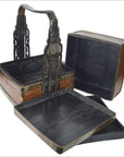 Lacquered Bamboo Wedding Basket-8. Asian & Chinese Furniture, Art, Antiques, Vintage Home Décor for sale at FEA Home