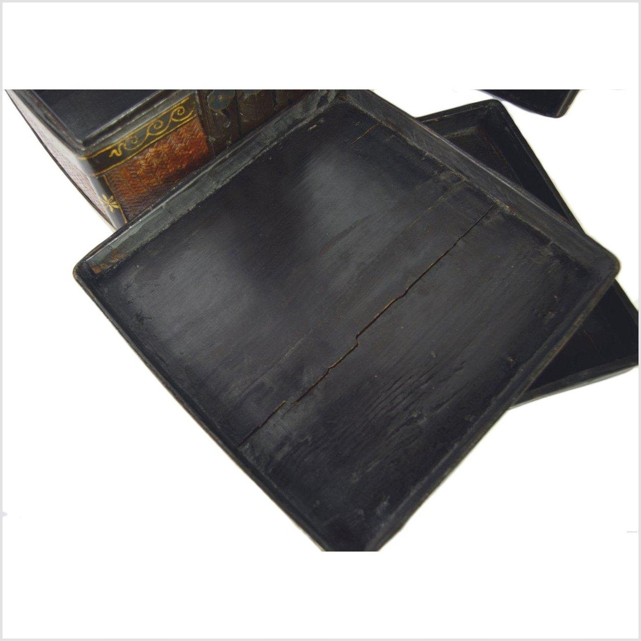 Lacquered Bamboo Wedding Basket-9. Asian & Chinese Furniture, Art, Antiques, Vintage Home Décor for sale at FEA Home