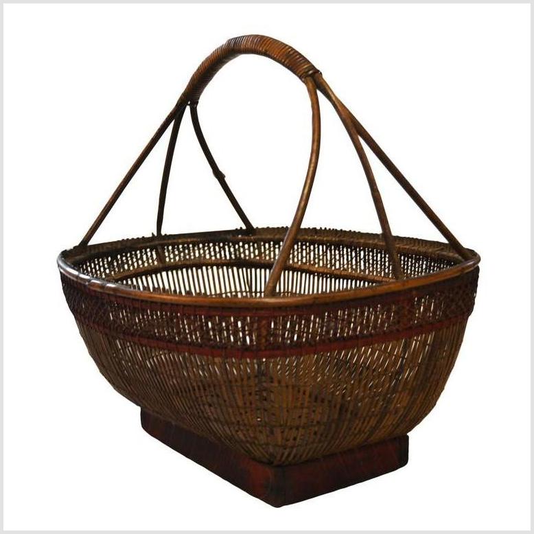 Laotian Basket-6. Asian & Chinese Furniture, Art, Antiques, Vintage Home Décor for sale at FEA Home