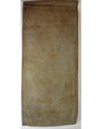 Yellowed parchment painting with uneven edges, rectangular and blank, Laotian style, in good condition.