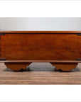 Large Antique Javanese Teak Wood Blanket Chest on Wheels with Iron Nailheads-15. Asian & Chinese Furniture, Art, Antiques, Vintage Home Décor for sale at FEA Home