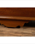 Large Antique Javanese Teak Wood Blanket Chest on Wheels with Iron Nailheads-8. Asian & Chinese Furniture, Art, Antiques, Vintage Home Décor for sale at FEA Home