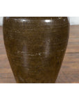 Large Antique Thai Monochrome Glazed Storage Jar with Tapering Lines-16. Asian & Chinese Furniture, Art, Antiques, Vintage Home Décor for sale at FEA Home