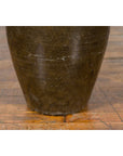 Large Antique Thai Monochrome Glazed Storage Jar with Tapering Lines-17. Asian & Chinese Furniture, Art, Antiques, Vintage Home Décor for sale at FEA Home