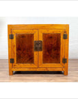 Large Chinese Antique Burl and Elm Wood Two-Toned Patina Cabinet with Doors-11. Asian & Chinese Furniture, Art, Antiques, Vintage Home Décor for sale at FEA Home