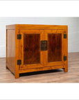 Large Chinese Antique Burl and Elm Wood Two-Toned Patina Cabinet with Doors-7. Asian & Chinese Furniture, Art, Antiques, Vintage Home Décor for sale at FEA Home