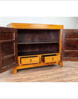 Large Chinese Antique Burl and Elm Wood Two-Toned Patina Cabinet with Doors-9. Asian & Chinese Furniture, Art, Antiques, Vintage Home Décor for sale at FEA Home