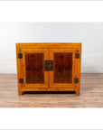 Large Chinese Antique Burl and Elm Wood Two-Toned Patina Cabinet with Doors-2. Asian & Chinese Furniture, Art, Antiques, Vintage Home Décor for sale at FEA Home