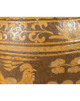 Large Chinese Antique Planter with Mustard Glaze & Bird Design-6. Asian & Chinese Furniture, Art, Antiques, Vintage Home Décor for sale at FEA Home