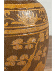 Large Chinese Antique Planter with Mustard Glaze & Bird Design-10. Asian & Chinese Furniture, Art, Antiques, Vintage Home Décor for sale at FEA Home
