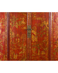 Large 19th Century Red Lacquer Armoire with Gilt Décor-16. Asian & Chinese Furniture, Art, Antiques, Vintage Home Décor for sale at FEA Home