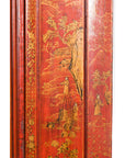 Large 19th Century Red Lacquer Armoire with Gilt Décor-19. Asian & Chinese Furniture, Art, Antiques, Vintage Home Décor for sale at FEA Home