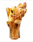 Glossy brown Chinese Camphor wood root chair with abstract intertwined forms, 20th-century, handmade.