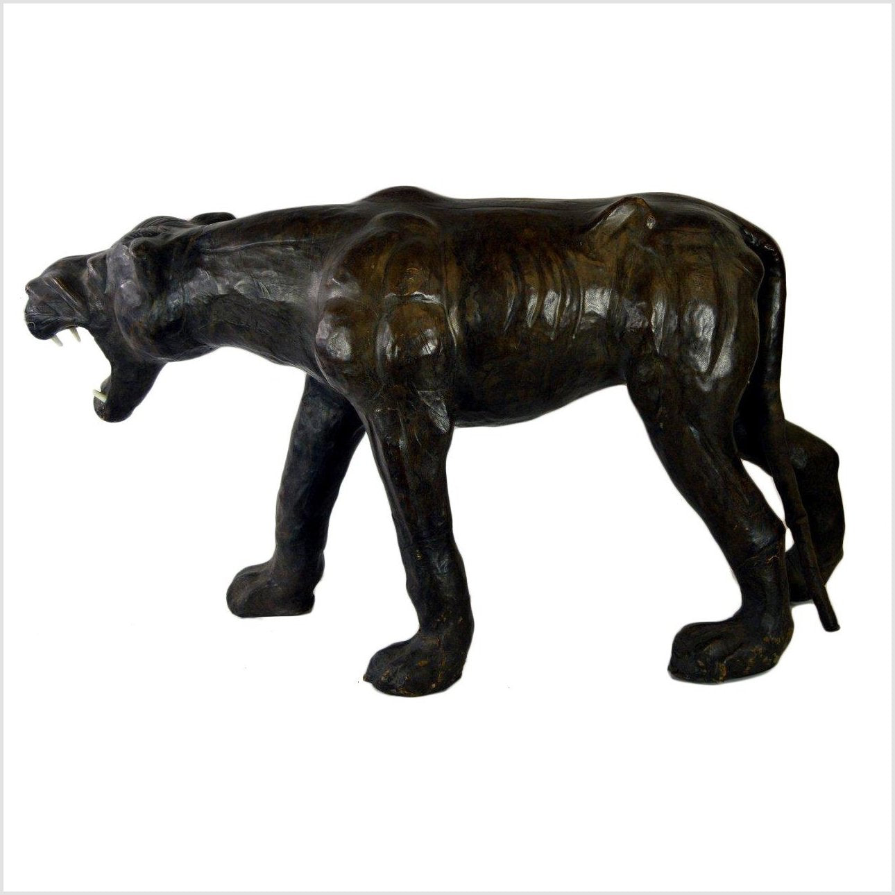 Large Leather Panther-6. Asian & Chinese Furniture, Art, Antiques, Vintage Home Décor for sale at FEA Home