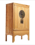 Large Natural Finish Chinese Armoire-2. Asian & Chinese Furniture, Art, Antiques, Vintage Home Décor for sale at FEA Home