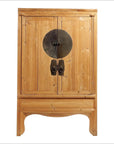 Large Natural Finish Chinese Armoire-1. Asian & Chinese Furniture, Art, Antiques, Vintage Home Décor for sale at FEA Home