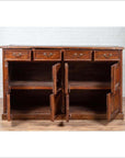 Large Teak Cabinet from Java, with Four Drawers and Four Sets of Double Doors-10. Asian & Chinese Furniture, Art, Antiques, Vintage Home Décor for sale at FEA Home