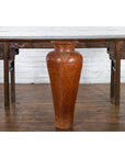 Large Vintage Asian Handcrafted Vase with White Inlaid Triangular Motifs-10. Asian & Chinese Furniture, Art, Antiques, Vintage Home Décor for sale at FEA Home