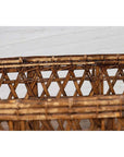 Large Vintage Thai Bamboo Fretwork Basket Raised on Short Feet, circa 1950-8. Asian & Chinese Furniture, Art, Antiques, Vintage Home Décor for sale at FEA Home