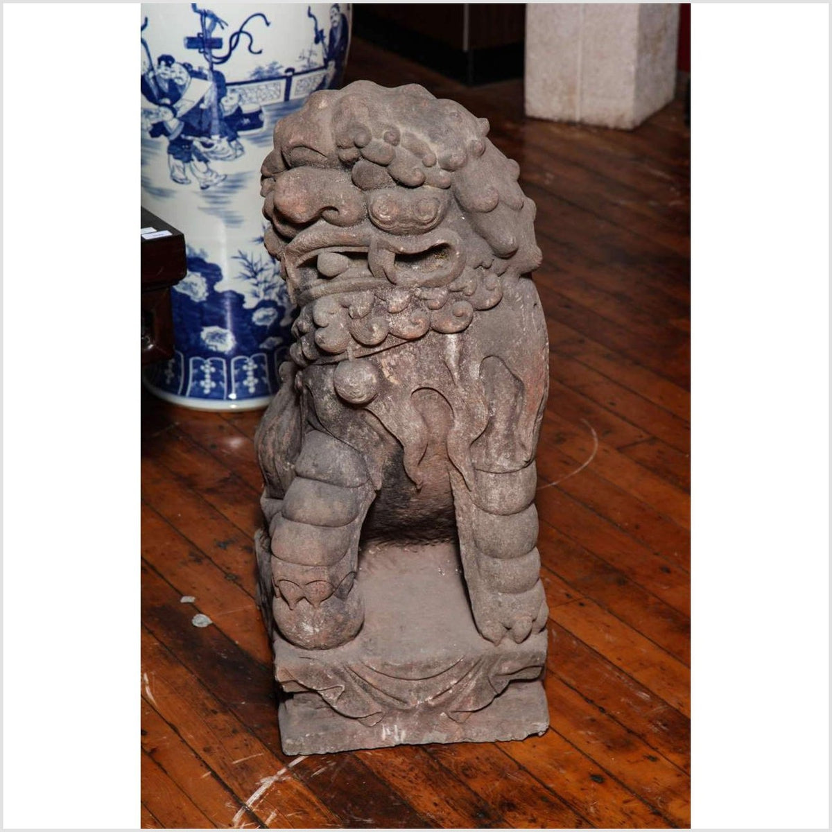 Late Ming Dynasty Antique Stone Lions from China, circa 16th-17th Century-6. Asian & Chinese Furniture, Art, Antiques, Vintage Home Décor for sale at FEA Home