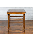 Late Qing Dynasty Chinese Elm Wine Table with Carved Legs and Side Stretchers-11. Asian & Chinese Furniture, Art, Antiques, Vintage Home Décor for sale at FEA Home