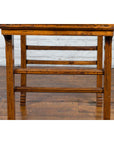 Late Qing Dynasty Chinese Elm Wine Table with Carved Legs and Side Stretchers-12. Asian & Chinese Furniture, Art, Antiques, Vintage Home Décor for sale at FEA Home