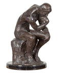 Lost Wax Cast Bronze Sculpture on Base Inspired by Auguste Rodin's The thinker-1. Asian & Chinese Furniture, Art, Antiques, Vintage Home Décor for sale at FEA Home